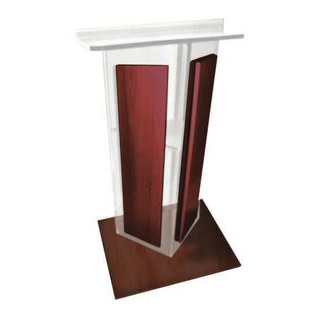 Clear Acrylic Lectern,mahog Side/base (1