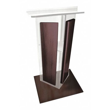 Clear Acrylic Lectern,walnut Side/base (