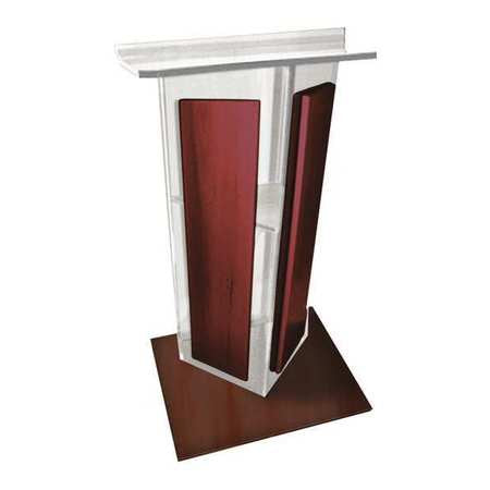 Frosted Acrylic Lectern,mahog Side/base