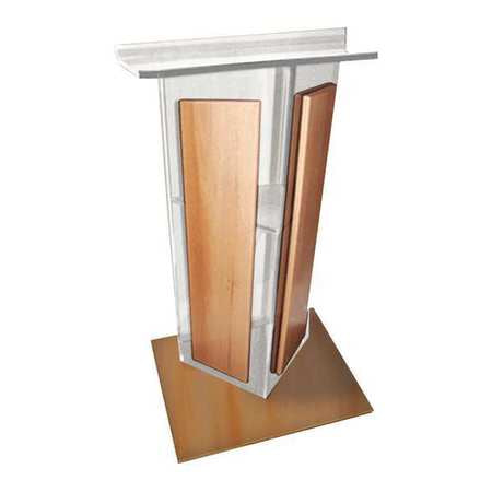 Frosted Acrylic Lectern,oak Side/base (1