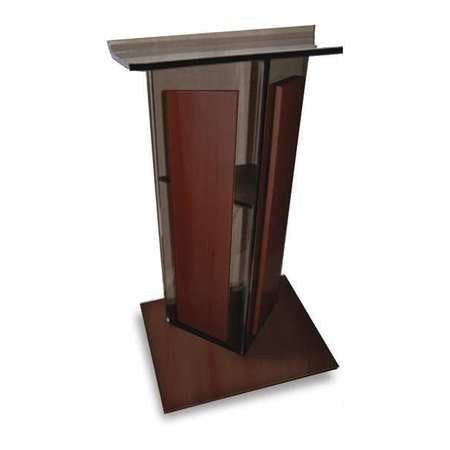 Smoked Acrylic Lectern,mahog Side/base (