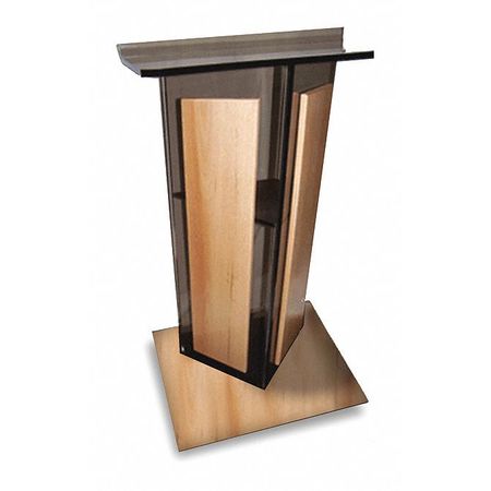 Smoked Acrylic Lectern,oak Side/base (1