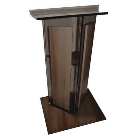 Smoked Acrylic Lectern,walnut Side/base