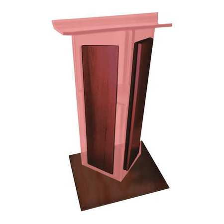 Tinted Acrylic Lectern,mahog Side/base (