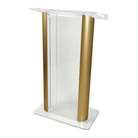 Clear Acrylic Alum Lectern,2 Post,gold (