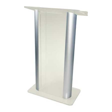 Alum Lectern,frostedacrylic,silver,pk12