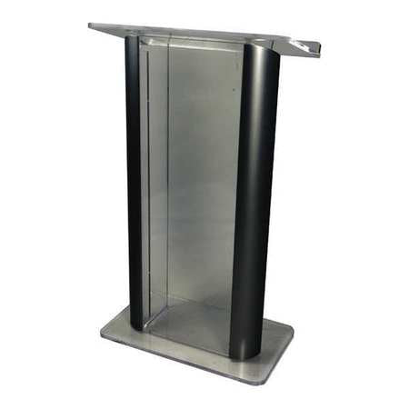 Smoked Acrylic Lectern,2 Post Black,alum