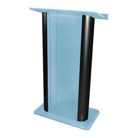 Tinted Acrylic Lectern,2 Post Black,alum