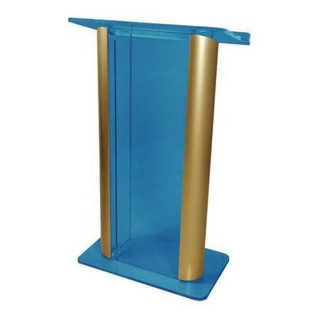 Tinted Acrylic Lectern,2 Post,gold,alum