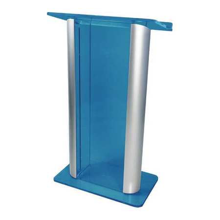 Tinted Acrylic Lectern,2post,silver,alum