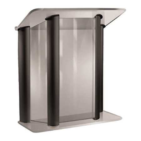 Smoked Acrylic Lectern,4 Black Post (1 U