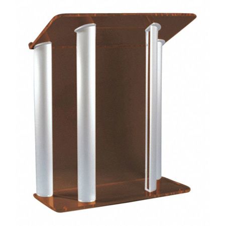 Smoked Acrylic Lectern,4 Silver Post (1