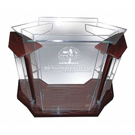 Deluxe Tinted Acrylic Lectern,mahogany (