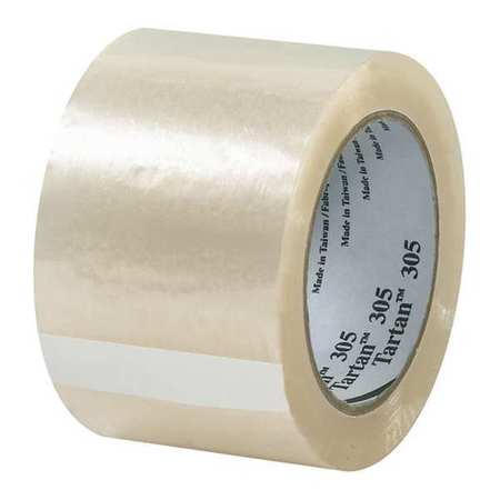 Carton Sealing Tape,3x110 Yd.,clear,pk6