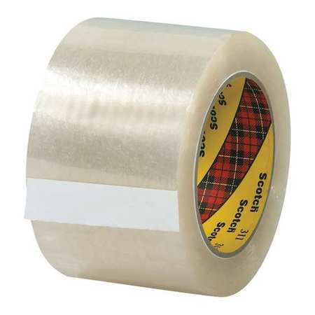 Carton Sealing Tape,3x110 Yd.,clear,pk6