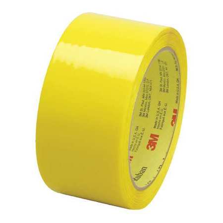 Carton Sealing Tape,2x55 Yd.,yellow,pk6