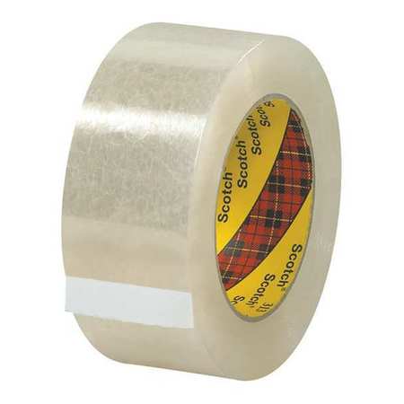 Carton Sealing Tape,2x110 Yd.,clear,pk6