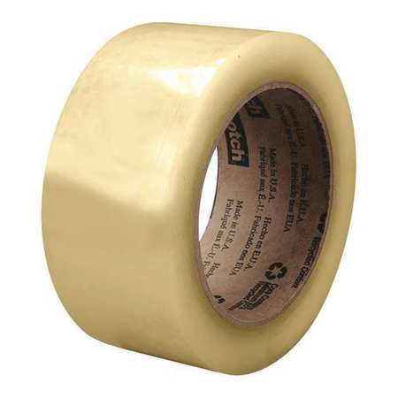 Carton Sealing Tape,2x110 Yd.,clear,pk36