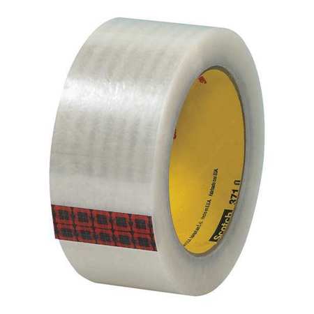 Carton Sealing Tape,2x110 Yd.,clear,pk36