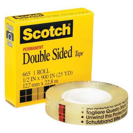 Two Side Tape,1/2"x36yd.,pk12 (1 Units I