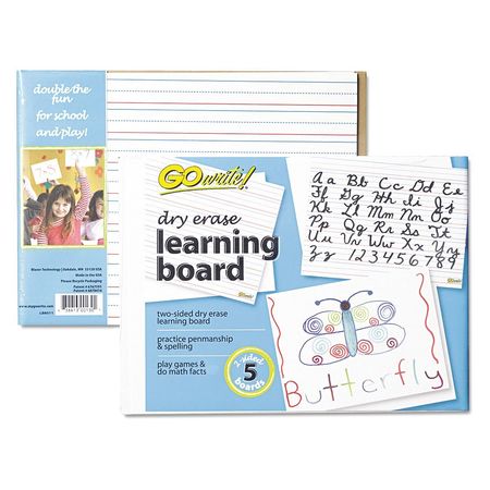 Dry Erase Learning Boards,8-1/4"x11",pk5