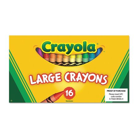 Crayon,large,assorted,pk16 (1 Units In P