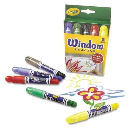 Crayola Washable Window,,assorted,pk5 (1