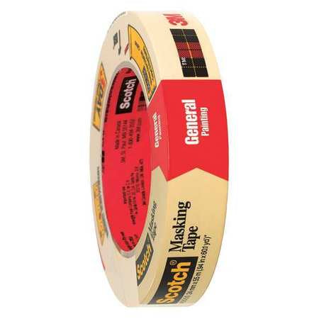 Masking Tape,1x60 Yd.,natural,pk36 (1 Un