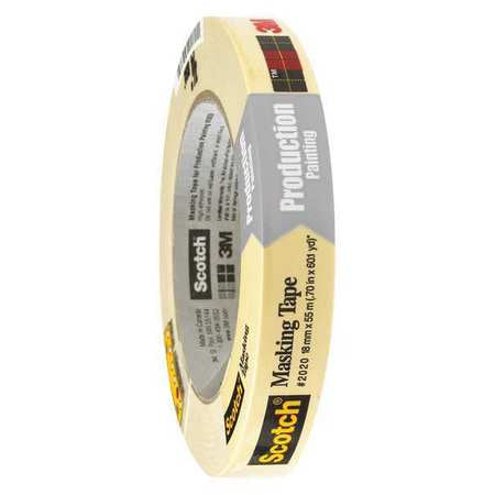 Masking Tape,3/4x60 Yd.,natural,pk48 (1