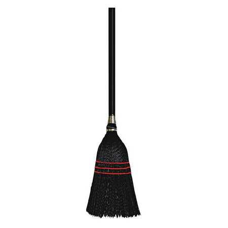 Poly Bristle Lobby Broom,38" Handle,pk12