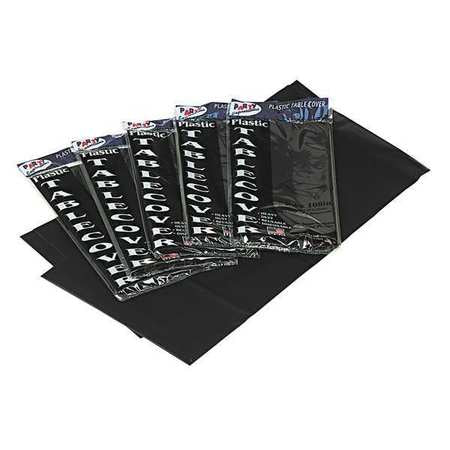 Rectangular Table Covers,54x108,blk,pk6