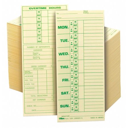 Time Card/pyramid Model 331-10,pk500 (1