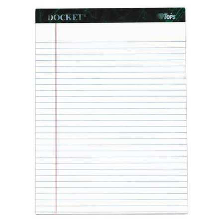 Docket Pads,8.5x11.75,white,50 Sheet,pk6