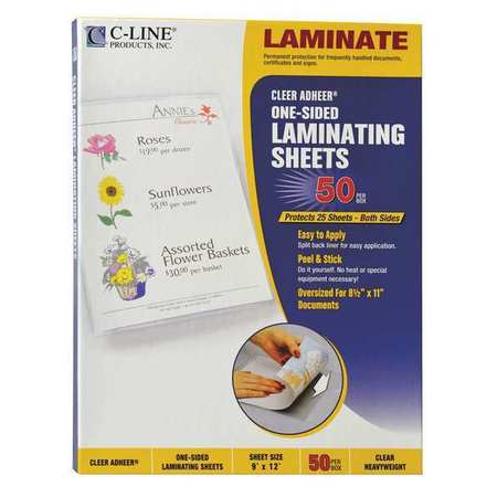 Laminating Film,9x12,clear,pk50 (1 Units