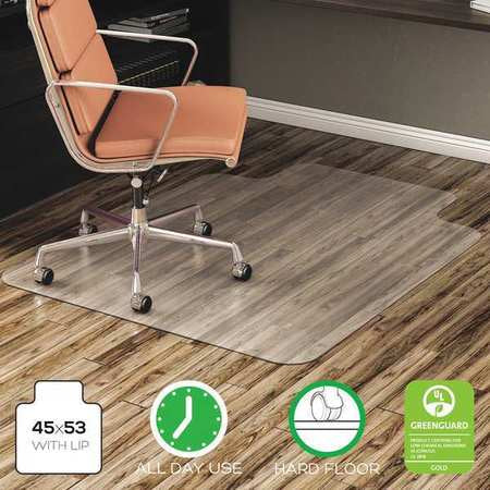 Chairmat For Hard Floor,lip,45x53",clear