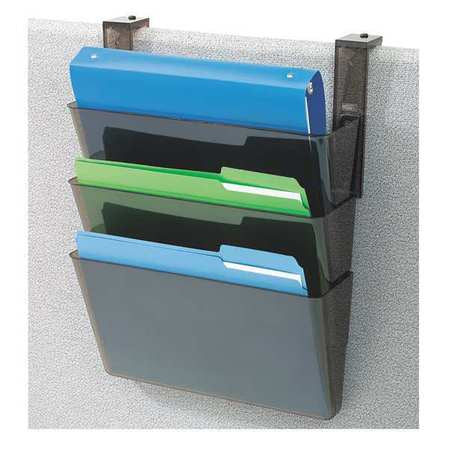 Wall File,3 Pocket,13x4x7,black (1 Units