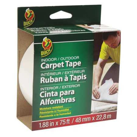 Carpet Tape,1.88" X 75 Ft.,3" Core,white