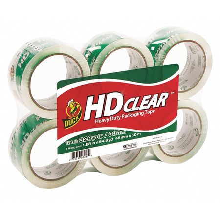 Packaging Tape,hd,1.88"x55 Yd.,clear,pk6