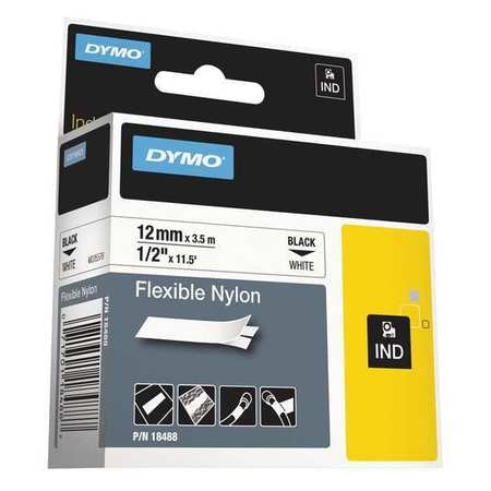 Label Tape,0.5",flex,nylon,white (1 Unit