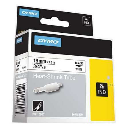 Label Tape,heat Shrink,3/4",white/black