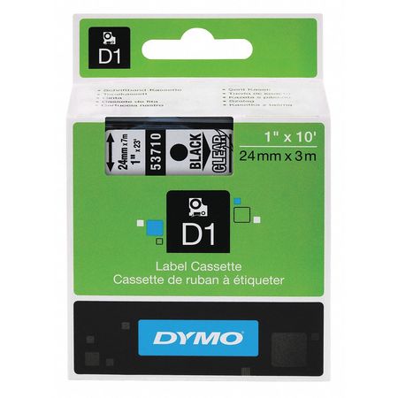 Label Tape,1",black On Clear (1 Units In