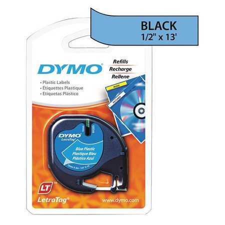 Label Tape,0.5",black-on-blue (1 Units I