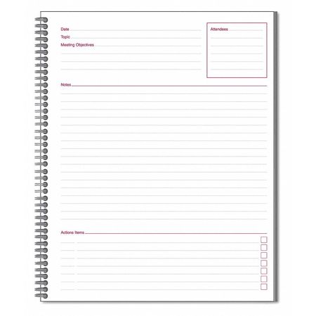 Notebook,meetng,8-1/2"x11",black (1 Unit