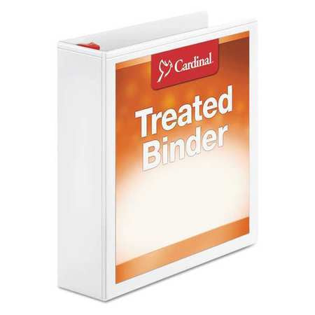 Binder,treated,d-ring,2",white (1 Units