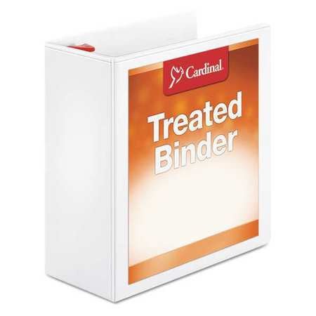 Binder,treated,d-ring,4",white (1 Units