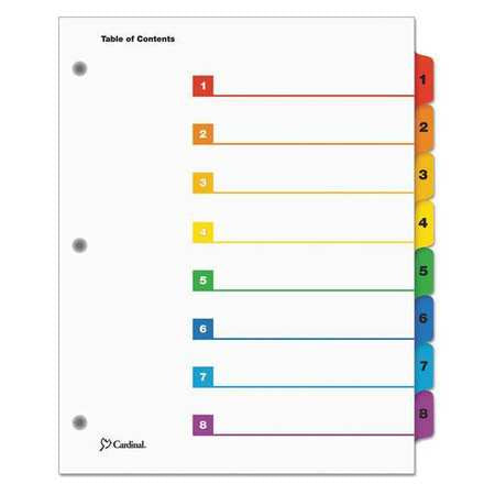 Index System,8 Tab,colored,pk24 (1 Units