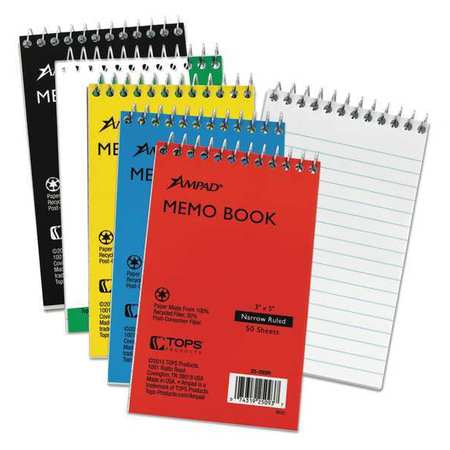 Notebook,memo,3"x5",top (1 Units In Ea)