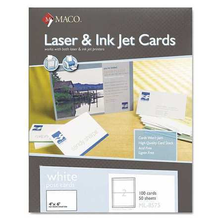 Card,laser Post,white,pk100 (1 Units In