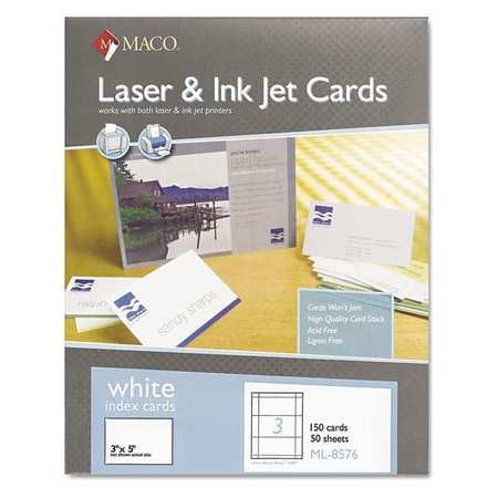 Card,laser Index,white,pk150 (1 Units In