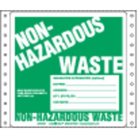 Non-hazardous Waste,ruled Paper,pk500 (1